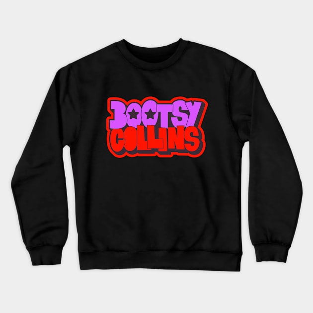 Bootsy Collins Funk Typography Design - Groovy and Legendary! Crewneck Sweatshirt by Boogosh